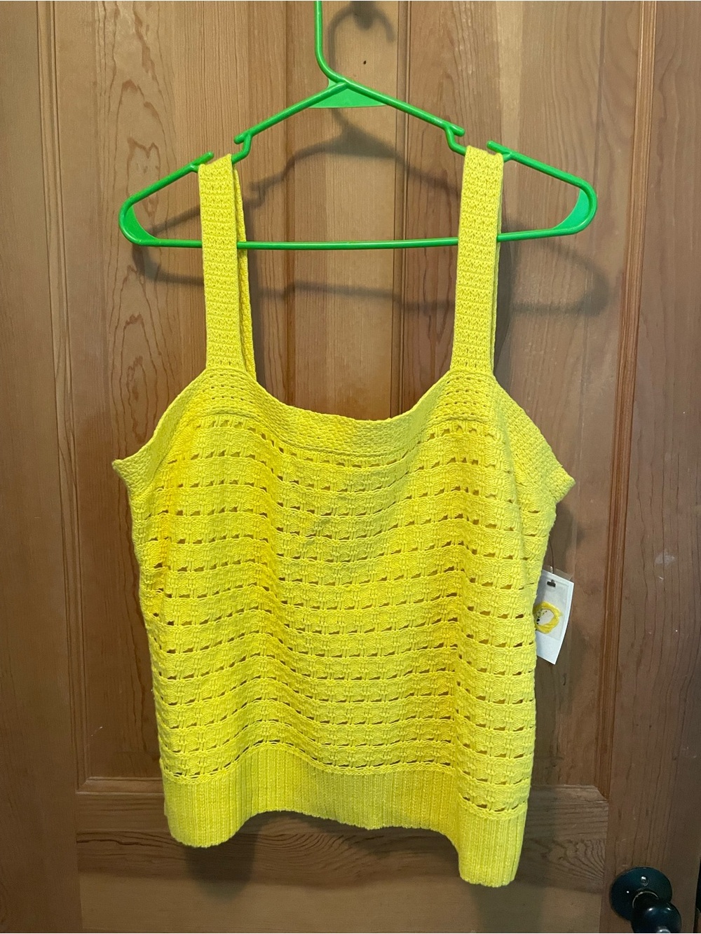 Sonoma Yellow Knit Tank Top with Wide Straps